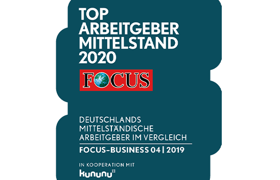 e+k zählt zu Deutschlands Top-Arbeitgebern Mittelstand 2020